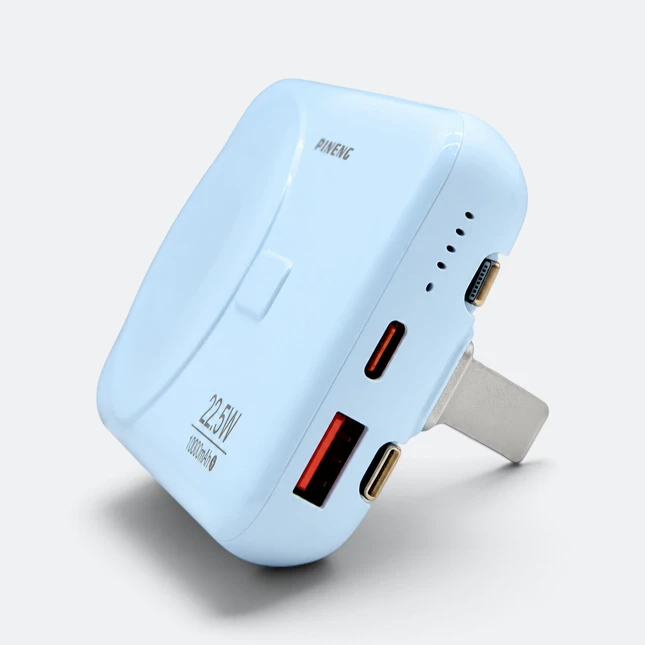 GMG8046 Pineng Magnetic Wireless Power Bank Sea Blue Plug Gmg8046 pineng magnetic wireless power bank sea blue plug view, power bank corporate gift malaysia with logo printing