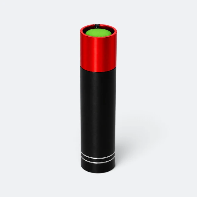 Gmg8048 glow mini led torchlight 1aa black standing view, tool gift corporate gift malaysia with logo printing