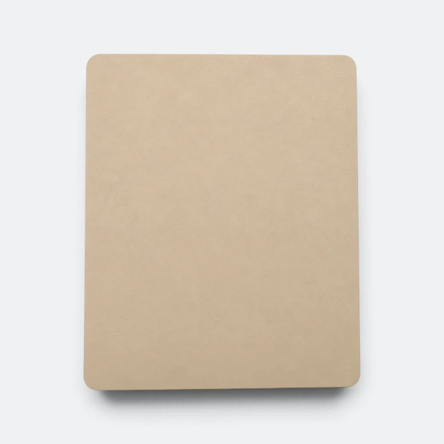 Gmg8052 plaino pu leather mouse pad beige view, mouse pad corporate gift malaysia with logo printing
