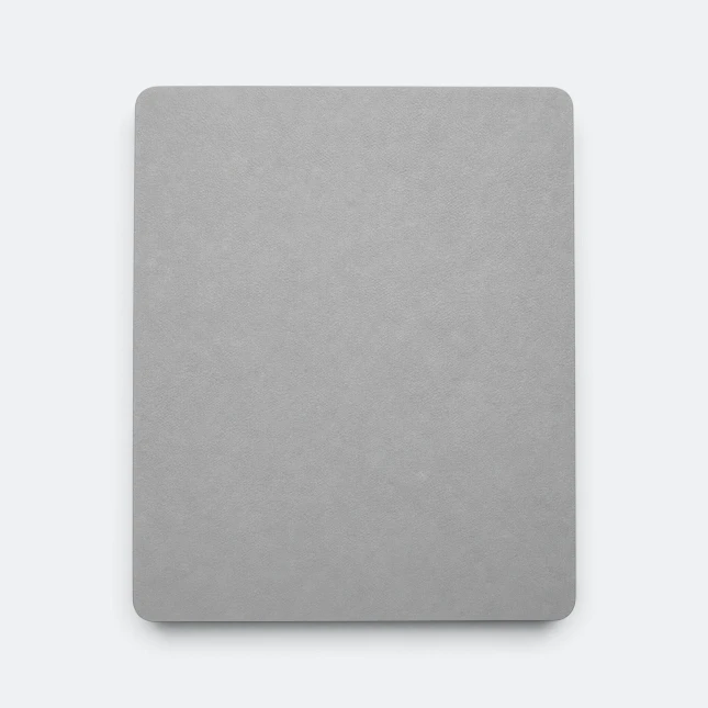 Gmg8052 plaino pu leather mouse pad grey view, mouse pad corporate gift malaysia with logo printing