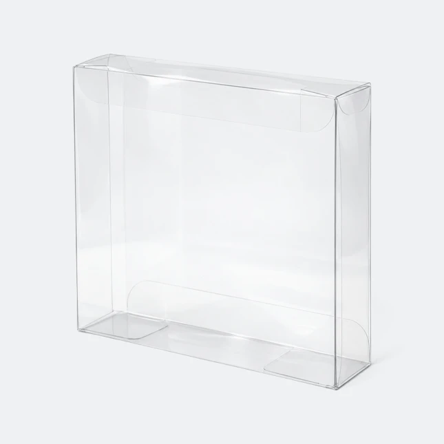 Gmg9126 pvc transparent gift box flat square d view, gift box corporate gift malaysia with logo printing