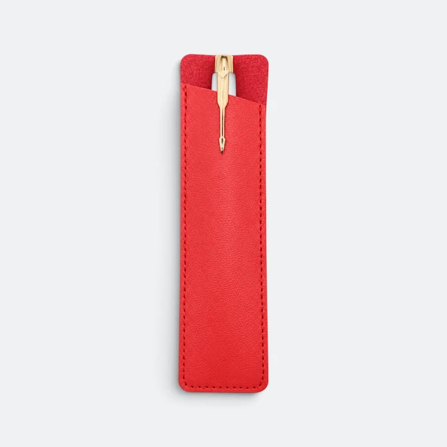 GMG9127 PU Leather Pen Sleeve Red With Pen Gmg9127 pu leather pen sleeve red with pen view, pen box corporate gift malaysia with logo printing