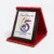 Gmg9304 red leatherette folding plaque with sample logo printing, corporate award plaque malaysia with custom logo printing