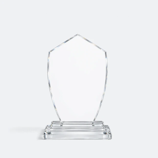 Gmg9307 crystal shield plaque medium size, corporate award plaque malaysia with custom logo printing