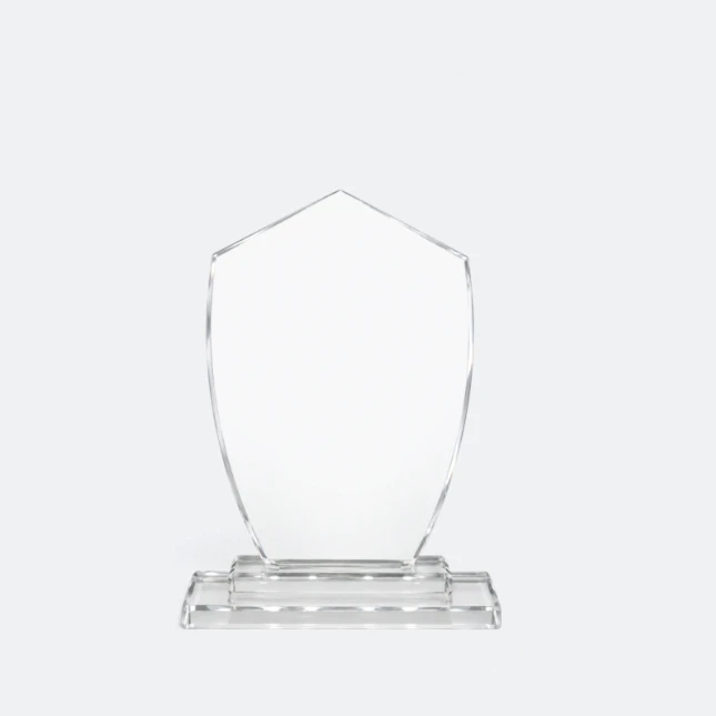 Gmg9307 crystal shield plaque small size, corporate award plaque malaysia with custom logo printing