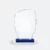 Gmg9311 crystal shield plaque with blue base medium size, corporate award plaque malaysia with custom logo printing