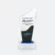 Gmg9313 twisted crystal column plaque with sample logo printing, corporate award plaque malaysia with custom logo printing