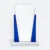 Gmg9318 crystal arch plaque with blue edges plain, ready for custom logo engraving, corporate award plaque malaysia with custom logo printing