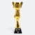 Gmg9329 victory cup in hand resin trophy with sample logo printing, corporate trophy malaysia with custom logo printing