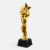 Gmg9330 star fist resin trophy plain, ready for custom logo engraving, corporate trophy malaysia with custom logo printing