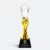 Gmg9334 twin star crystal trophy with sample logo printing, corporate trophy malaysia with custom logo printing