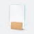 Gmg9341 crystal tablet on wooden stand plain, ready for custom logo engraving, corporate award plaque malaysia with custom logo printing