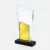 Gmg9344 gold shield glass crystal plaque plain, ready for custom logo engraving, corporate award plaque malaysia with custom logo printing