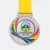 Gmg9345 rainbow swirl zinc alloy medal with sample logo printing, corporate medal malaysia with custom logo printing