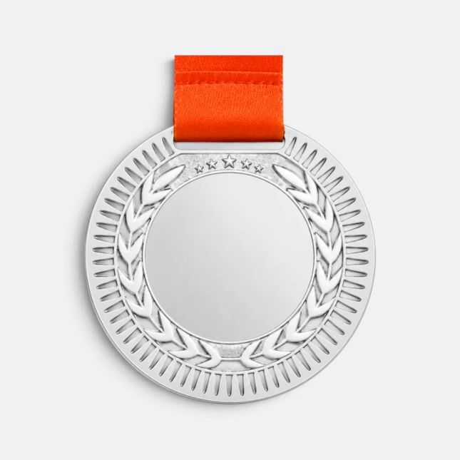 Gmg9350 classic rim metal medal silver, corporate medal malaysia with custom logo printing