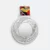 Gmg9351 laurel rim metal medal 7. 5cm silver, corporate medal malaysia with custom logo printing