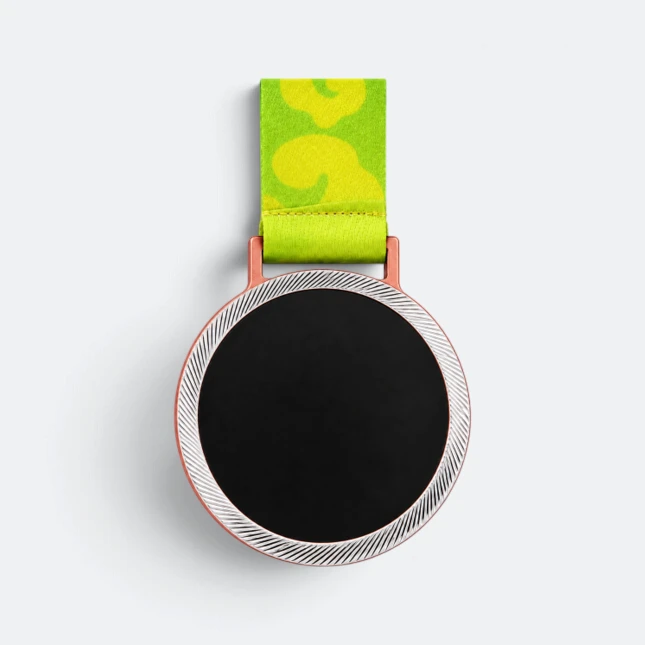 Gmg9354 glass insert aluminium medal (plain ring) bronze, corporate medal malaysia with custom logo printing