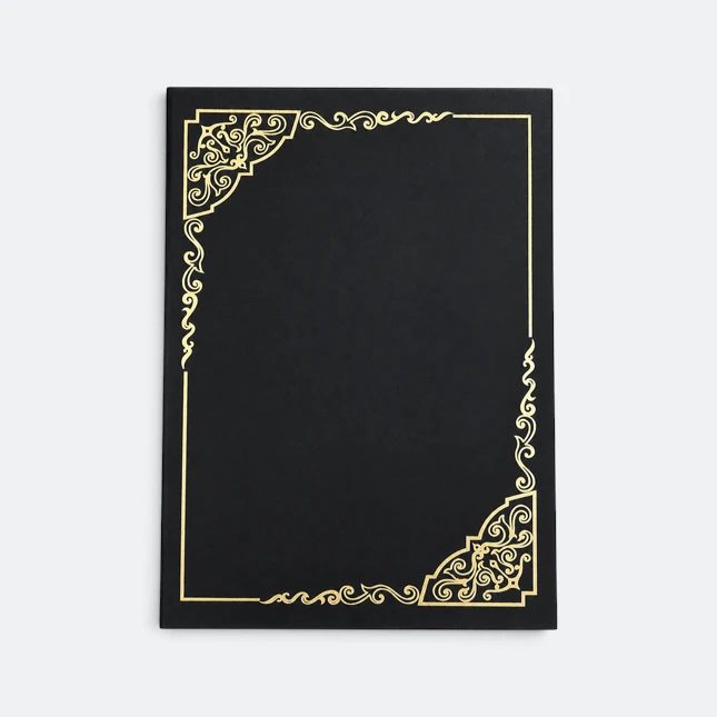 Gmg9412 honour certificate holder a4 black view, certificate frame corporate gift malaysia with logo printing