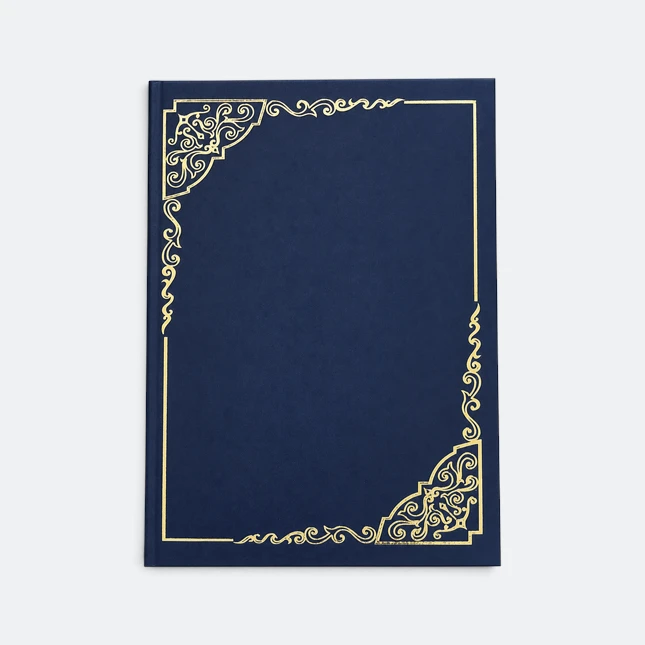 Gmg9412 honour certificate holder a4 navy blue view, certificate frame corporate gift malaysia with logo printing
