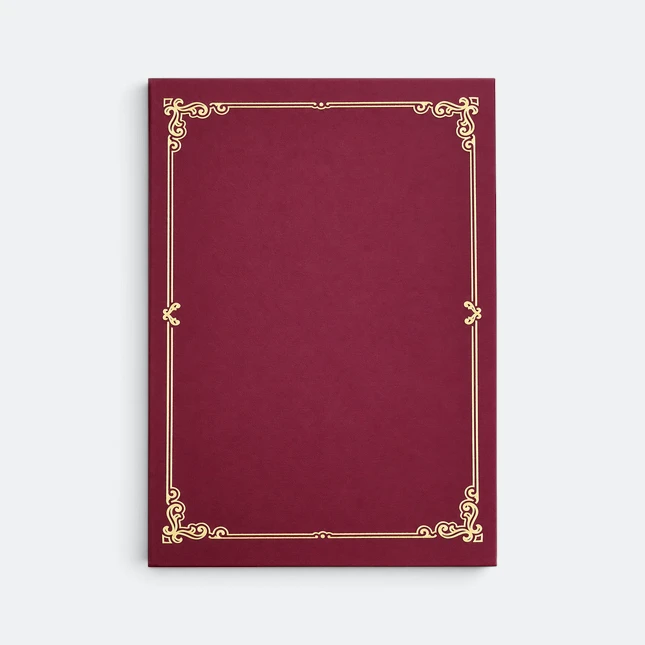 Gmg9413 honour certificate holder a4 maroon view, certificate frame corporate gift malaysia with logo printing