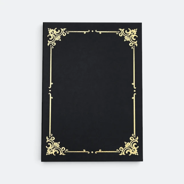 Gmg9414 honour certificate holder a4 black view, certificate frame corporate gift malaysia with logo printing
