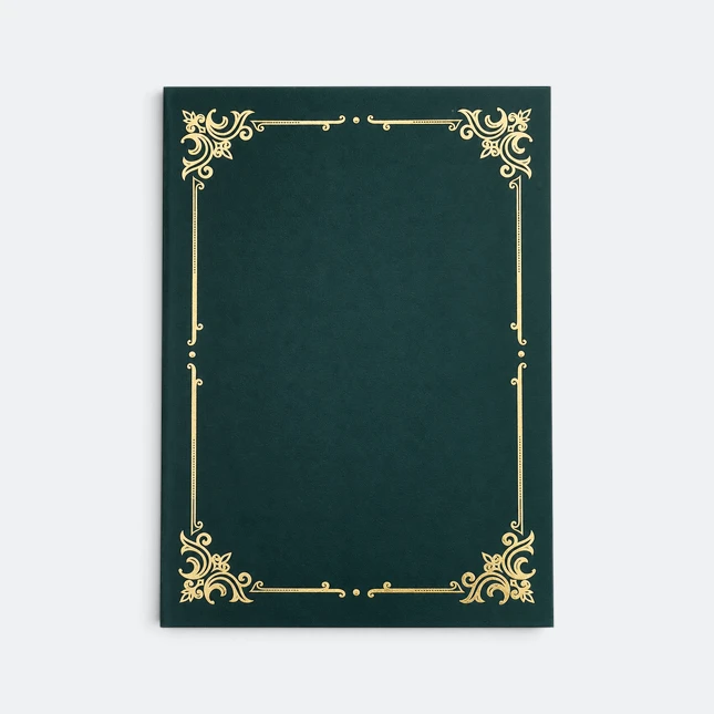 Gmg9414 honour certificate holder a4 green view, certificate frame corporate gift malaysia with logo printing