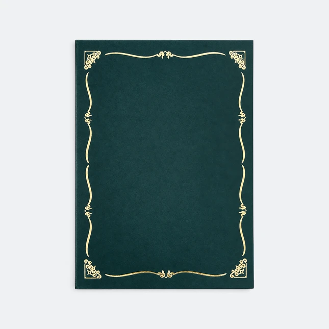 Gmg9415 honour certificate holder a4 green view, certificate frame corporate gift malaysia with logo printing