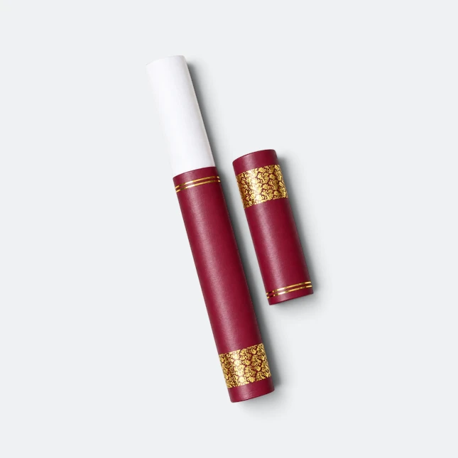 Gmg9416 scrolla certificate tube holder maroon open view, certificate frame corporate gift malaysia with logo printing