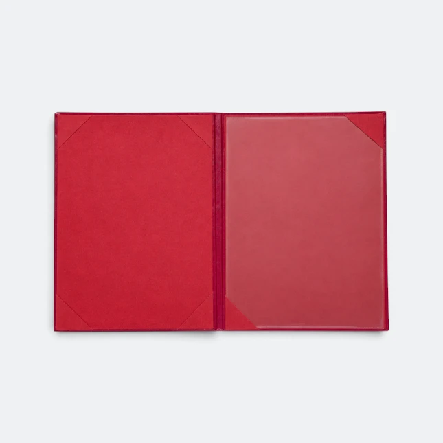 Gmg9418 honour certificate holder a4 maroon open view, certificate frame corporate gift malaysia with logo printing